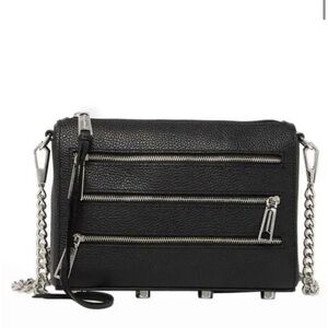 Rebecca Minkoff Black Crossbody Bag with Silver Hardware